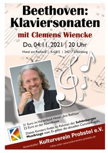 Schönberger Musiktage: Beethoven Klaviersonaten mit Clemens Wiencke